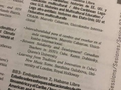 Caribbean Studies Conference, La Habana, Junio 2018