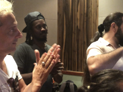 Adonis y Osain del Monte y Alain Pérez en el Estudio