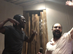 Adonis y Osain del Monte y Alain Pérez en el Estudio